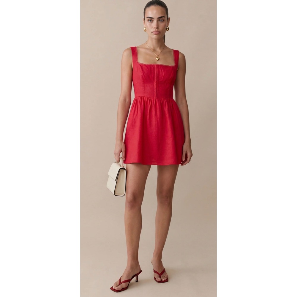 Few Moda o.p.t. One Pretty Time Red Corset Mini Dress T24WDRF1036G Size 0 NWT